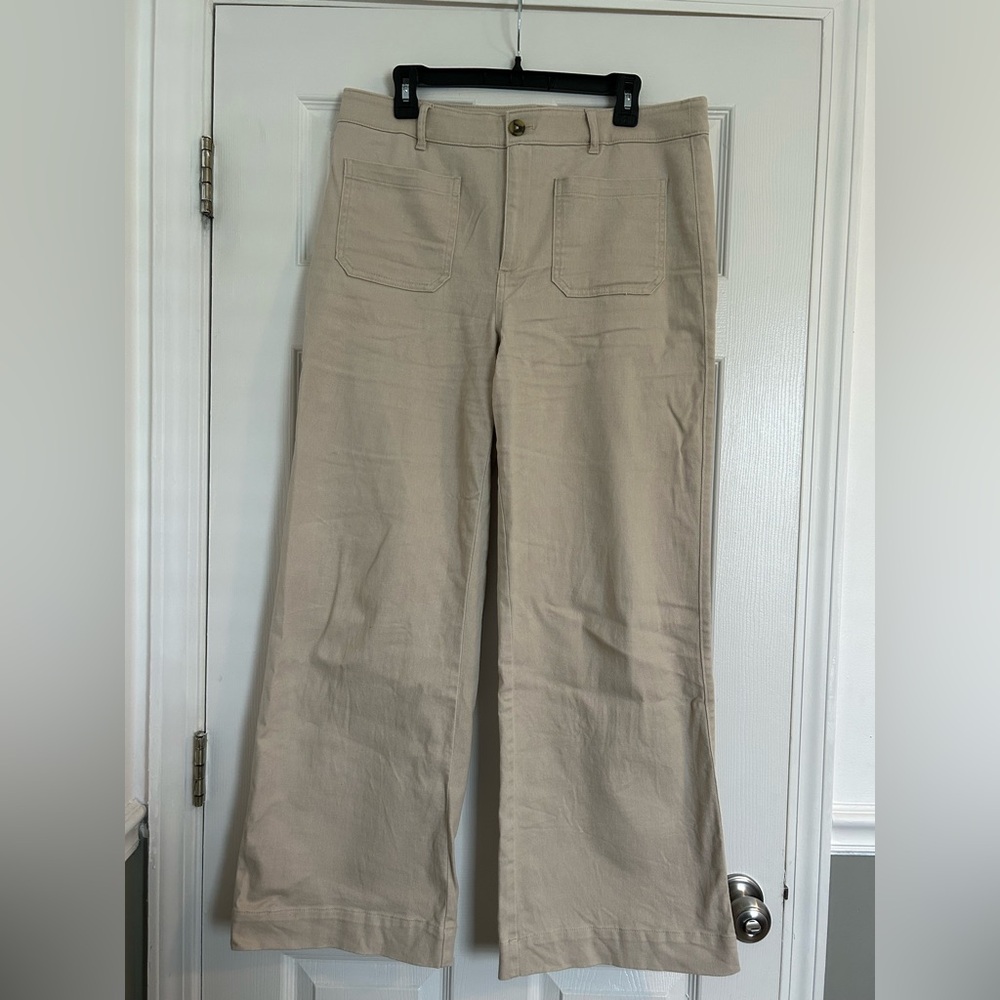 LOFT Women’s Beige Wide Leg Pants